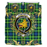 Campbell of Breadalbane Ancient Tartan Crest Bedding Set - Golden Thistle Style